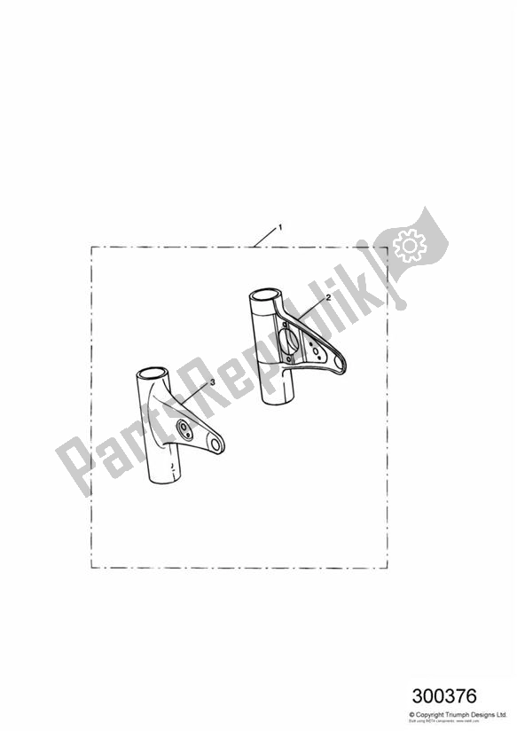 Wszystkie części do Headlight Bracket, Lh Triumph Bonneville & T 100 Carburettor 790 2001 - 2006