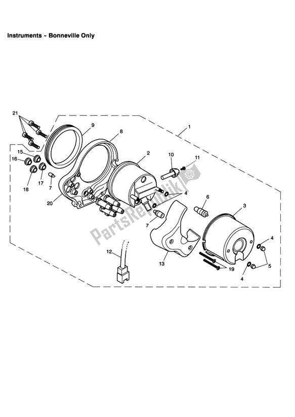 Todas las partes para Instruments Bonneville de Triumph Bonneville & T 100 Carburettor 790 2001 - 2006