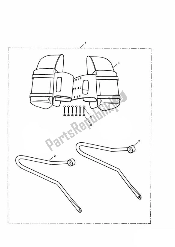 Tutte le parti per il Leather Pannier Kit del Triumph Bonneville & T 100 Carburettor 790 2001 - 2006