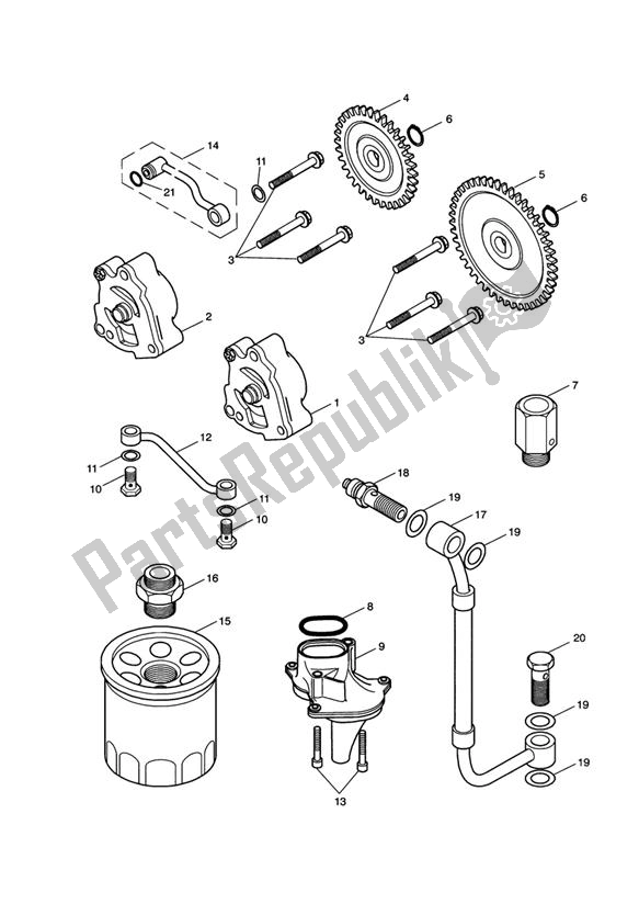 All parts for the Lubrication System of the Triumph Bonneville & T 100 Carburettor 790 2001 - 2006