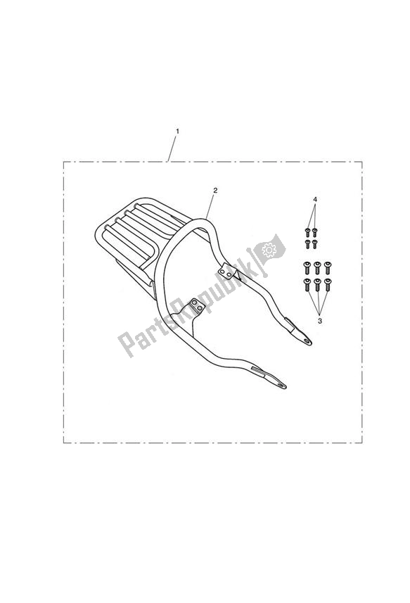 All parts for the Luggage Rack, Chrome of the Triumph Bonneville & T 100 Carburettor 790 2001 - 2006