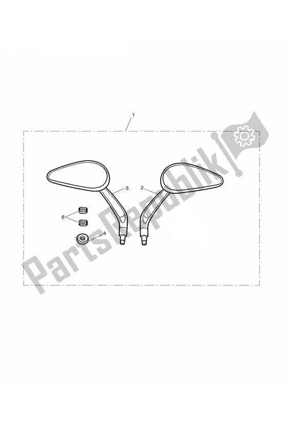 Toutes les pièces pour le Oval Mirrors, Kit, Drilled du Triumph Bonneville & T 100 Carburettor 790 2001 - 2006