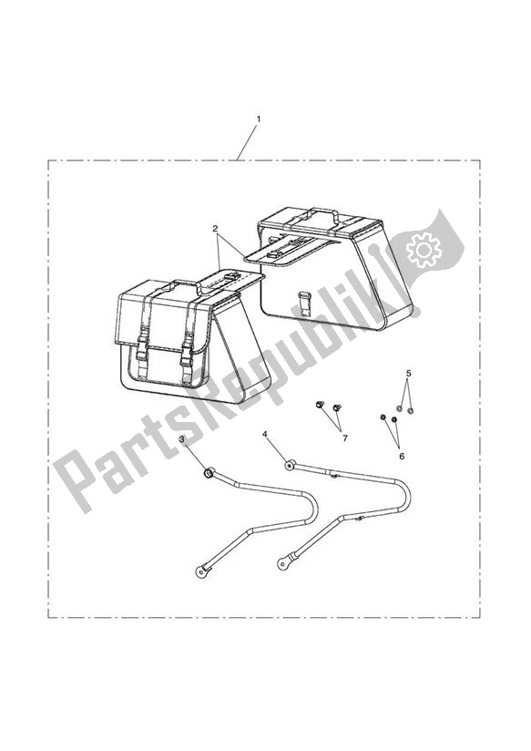 Tutte le parti per il Soft Pannier Kit del Triumph Bonneville & T 100 Carburettor 790 2001 - 2006