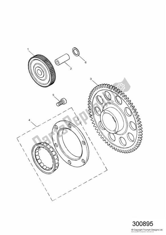 Todas las partes para Starter Drive de Triumph Bonneville & T 100 Carburettor 790 2001 - 2006