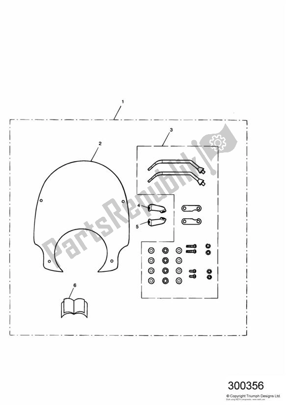 All parts for the Summer Screen Kit of the Triumph Bonneville & T 100 Carburettor 790 2001 - 2006