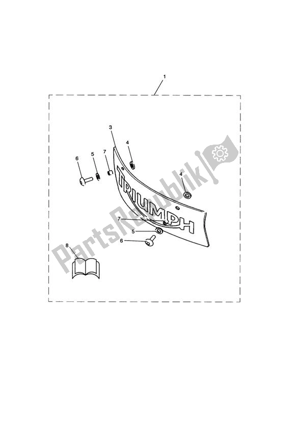 All parts for the Tank Badge Kit, Clear of the Triumph Bonneville & T 100 Carburettor 790 2001 - 2006