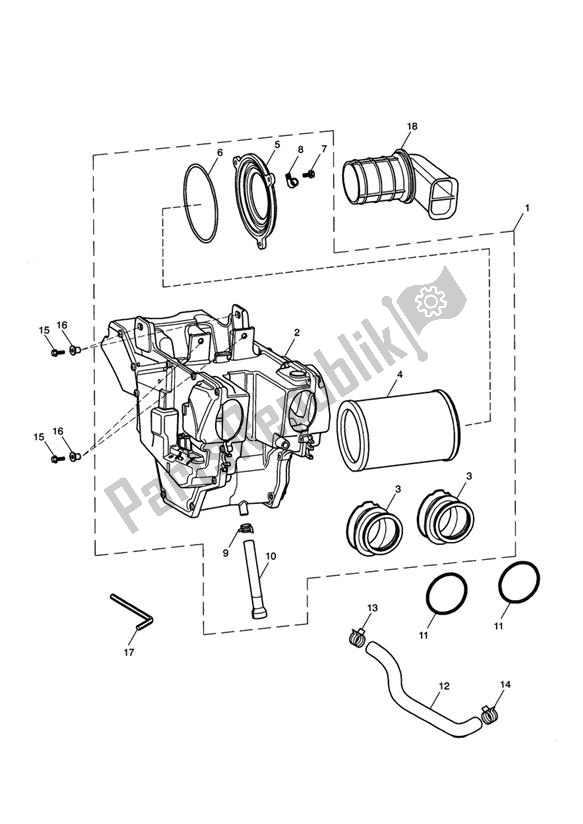 All parts for the Airbox of the Triumph Bonneville & T 100 EFI 865 2007 - 2010