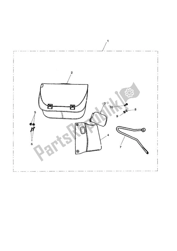 Wszystkie części do City Bag Kit, Rh Triumph Bonneville & T 100 EFI 865 2007 - 2010