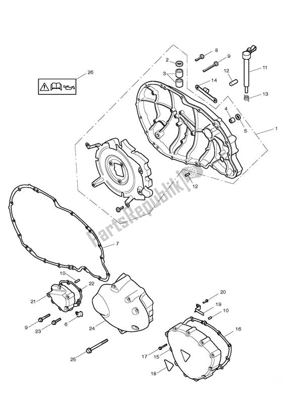 Todas las partes para Engine Covers - Bonneville de Triumph Bonneville & T 100 EFI 865 2007 - 2010