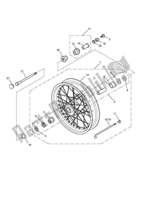 Todas las partes para Rueda Delantera de Triumph Bonneville & T 100 EFI 865 2007 - 2010