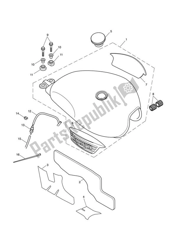 Todas las partes para Fuel Tank & Fittings - Bonneville de Triumph Bonneville & T 100 EFI 865 2007 - 2010