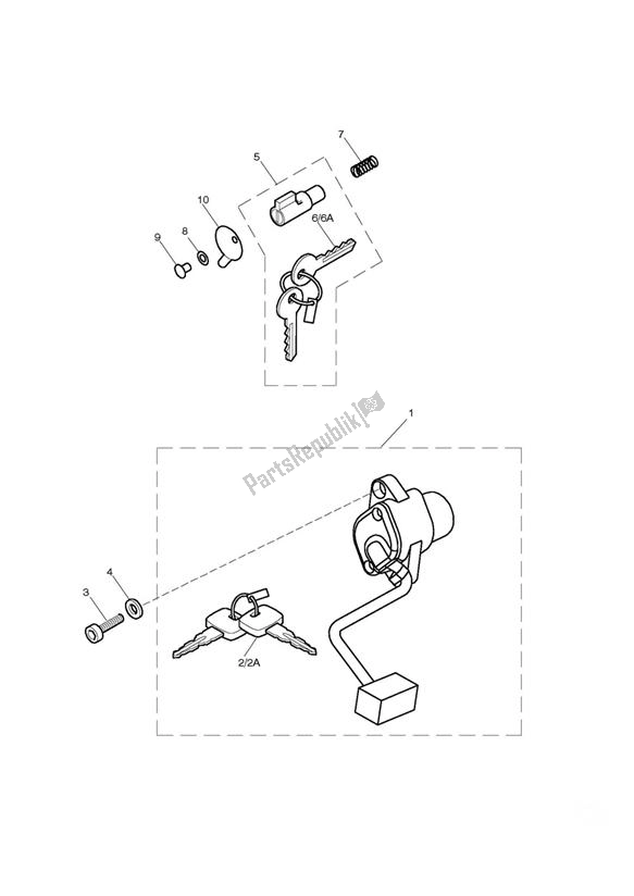 All parts for the Ignition Switch & Steering Lock of the Triumph Bonneville & T 100 EFI 865 2007 - 2010