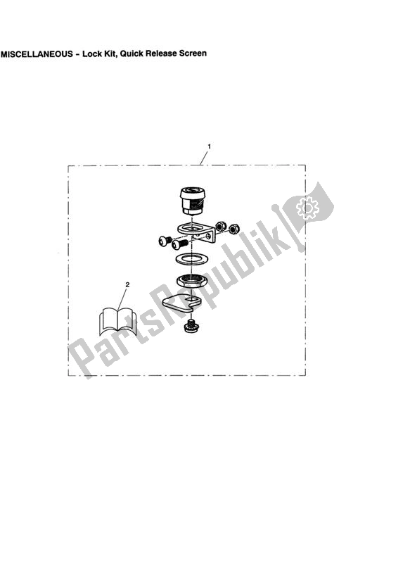 Toutes les pièces pour le Lock Kit, Quick Release Screen du Triumph Bonneville & T 100 EFI 865 2007 - 2010