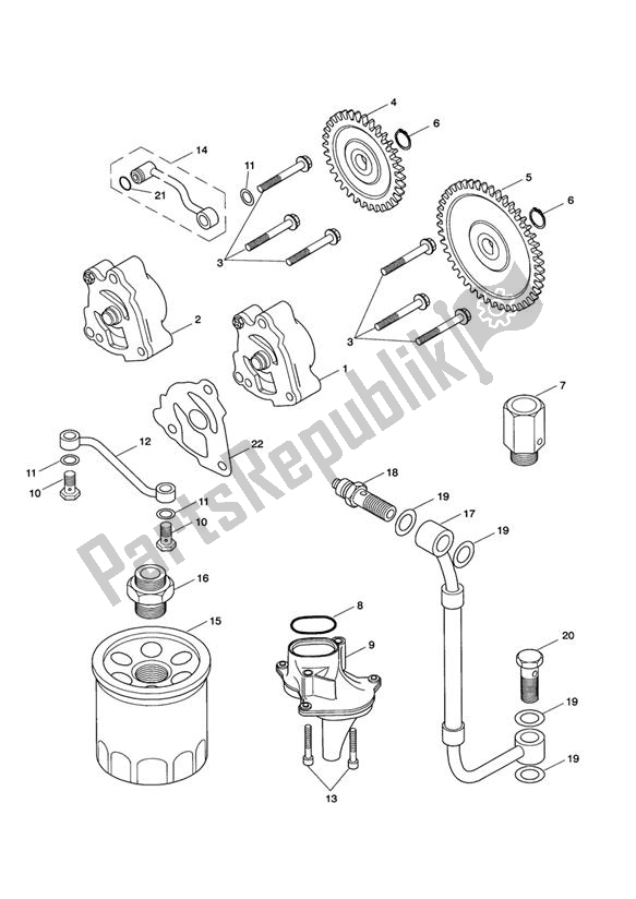 Todas las partes para Lubrication System de Triumph Bonneville & T 100 EFI 865 2007 - 2010