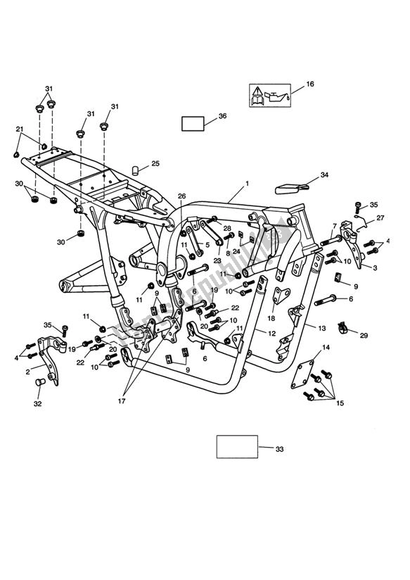 Todas las partes para Marco Principal Y Accesorios de Triumph Bonneville & T 100 EFI 865 2007 - 2010