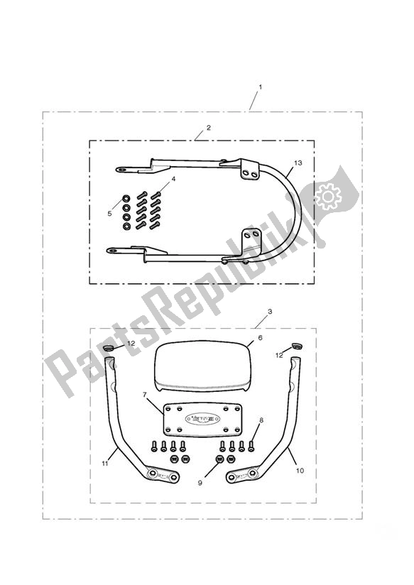 Todas las partes para Sissy Bar High Kit de Triumph Bonneville & T 100 EFI 865 2007 - 2010