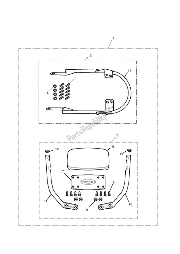 Todas las partes para Sissy Bar Low Kit de Triumph Bonneville & T 100 EFI 865 2007 - 2010