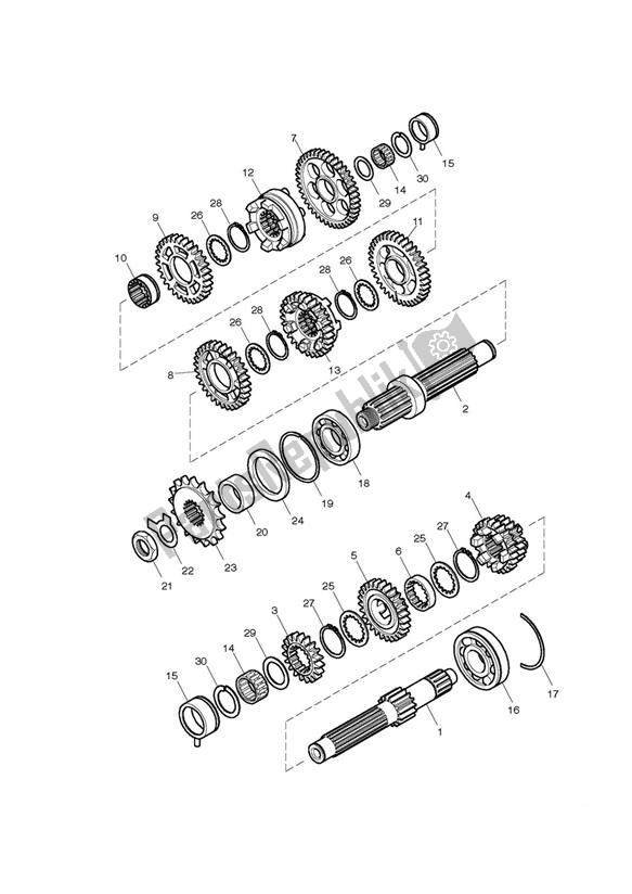 Todas las partes para Transmisión de Triumph Bonneville & T 100 EFI 865 2007 - 2010