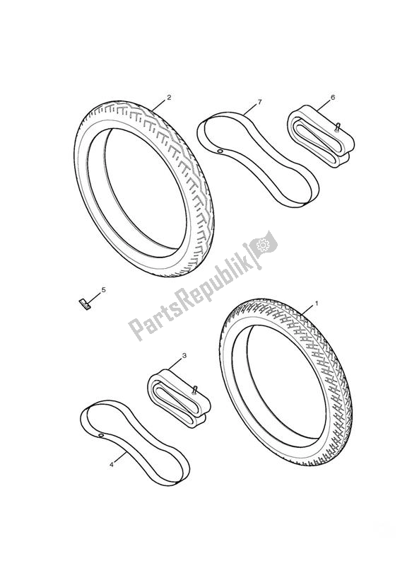 All parts for the Tyres, Valves & Balance Weights of the Triumph Bonneville & T 100 EFI 865 2007 - 2010