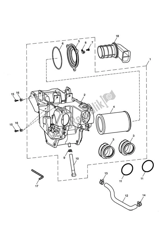 All parts for the Airbox of the Triumph Bonneville EFI VIN: > 380776 865 2007 - 2010