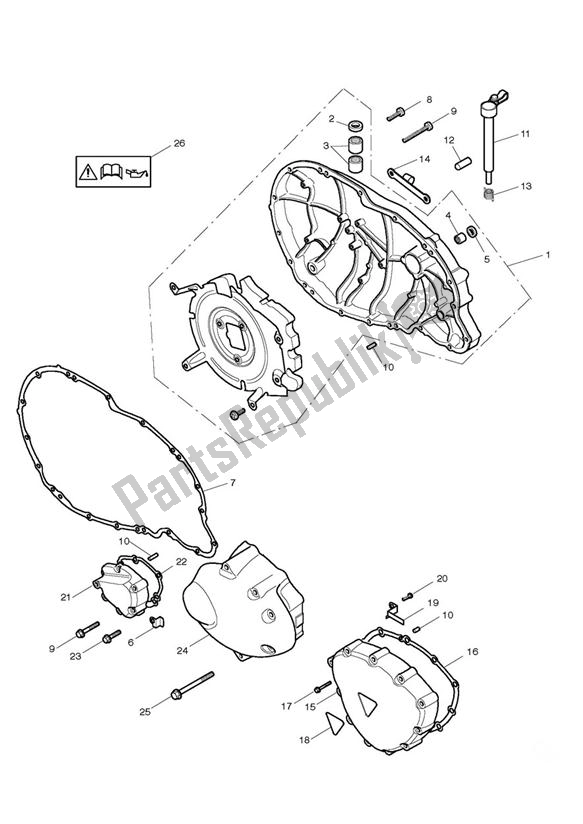 Tutte le parti per il Coperture Del Motore del Triumph Bonneville EFI VIN: > 380776 865 2007 - 2010