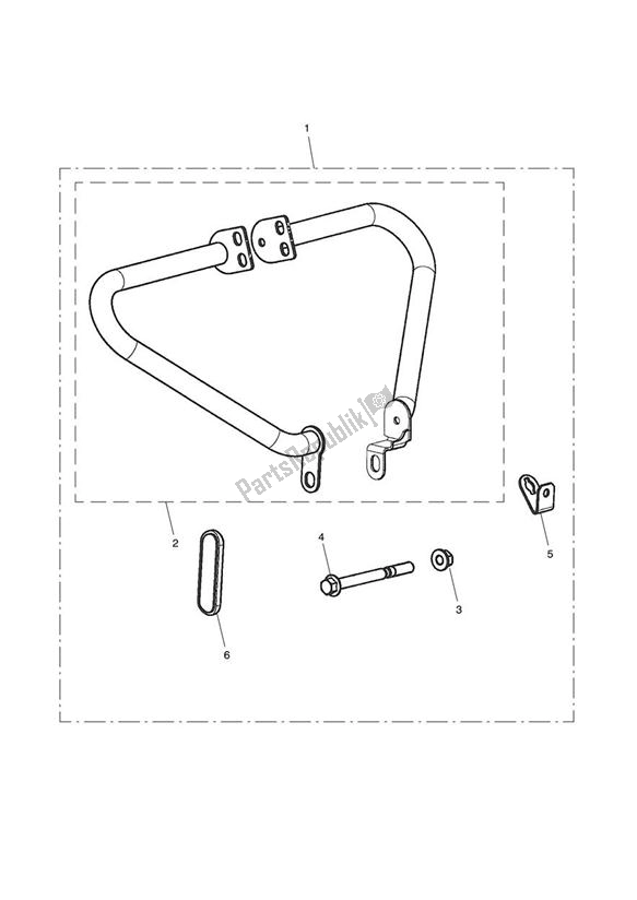 Tutte le parti per il Engine Dresser Bars del Triumph Bonneville EFI VIN: > 380776 865 2007 - 2010