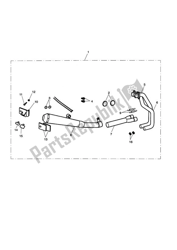 All parts for the Exhaust System Assy, Arrow 2:1 of the Triumph Bonneville EFI VIN: > 380776 865 2007 - 2010