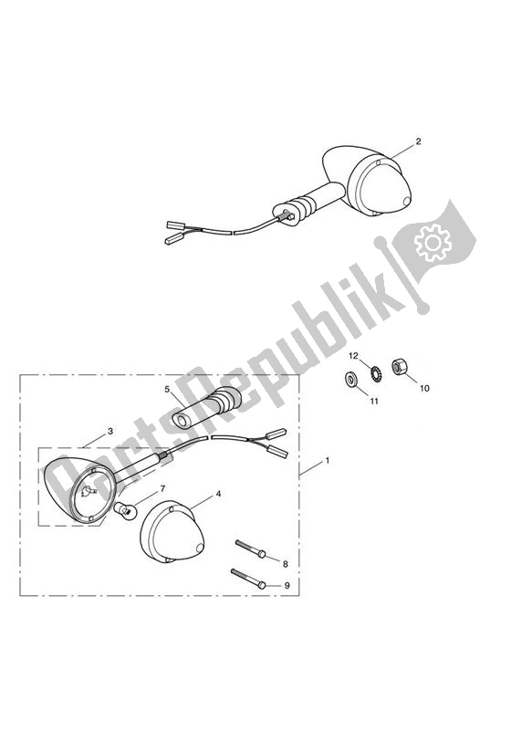 All parts for the Front Indicators of the Triumph Bonneville EFI VIN: > 380776 865 2007 - 2010