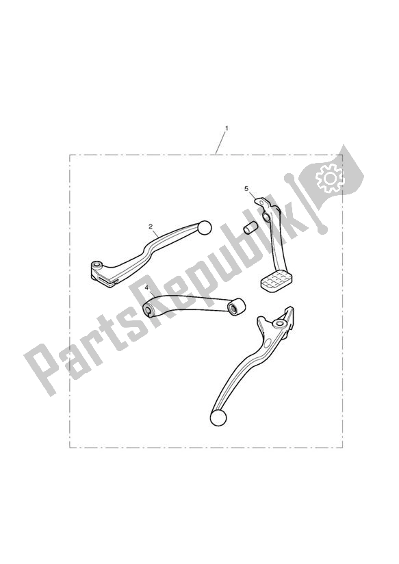 All parts for the Lever Kit, Chrome of the Triumph Bonneville EFI VIN: > 380776 865 2007 - 2010