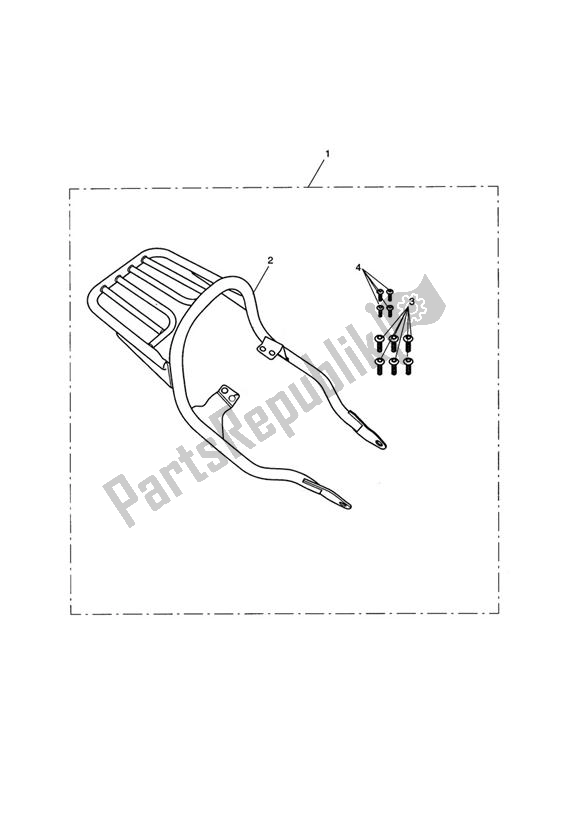 All parts for the Luggage Rack, Chrome of the Triumph Bonneville EFI VIN: > 380776 865 2007 - 2010