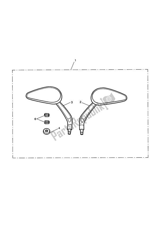 Wszystkie części do Oval Mirrors, Kit Triumph Bonneville EFI VIN: > 380776 865 2007 - 2010
