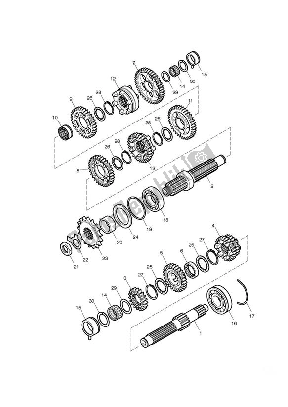 Tutte le parti per il Trasmissione del Triumph Bonneville EFI VIN: > 380776 865 2007 - 2010