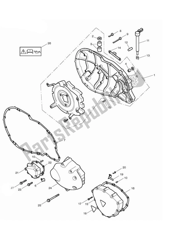 All parts for the Engine Covers of the Triumph Bonneville VIN: > 380777/ SE 865 2007 - 2010