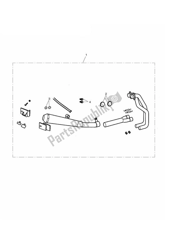 Todas las partes para Exhaust System Assy, Arrow 2:1 de Triumph Bonneville VIN: > 380777/ SE 865 2007 - 2010