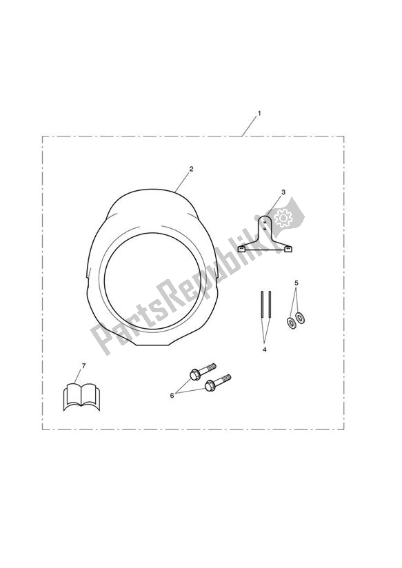 Todas las partes para Flyscreen Kit > 425713 de Triumph Bonneville VIN: > 380777/ SE 865 2007 - 2010