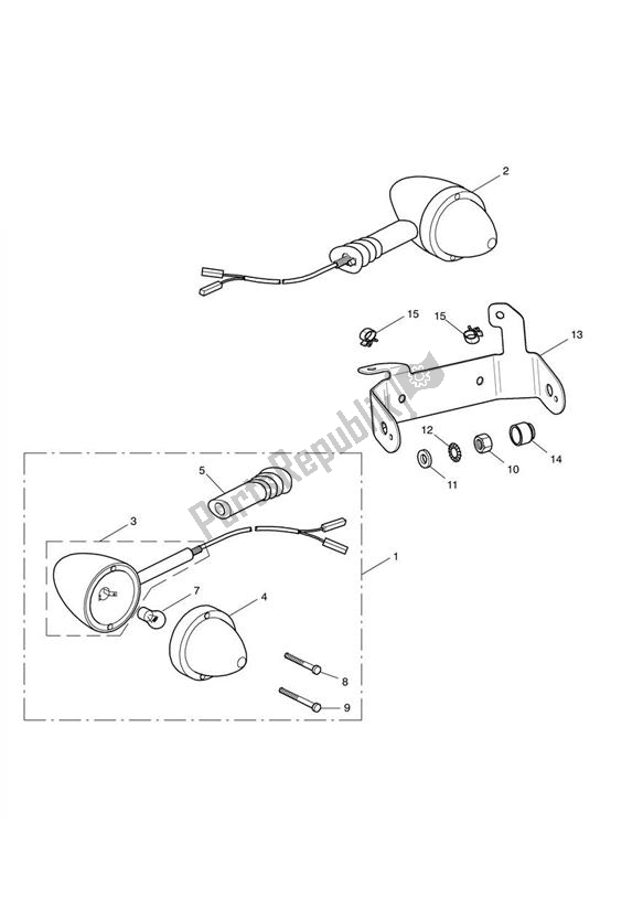 Todas las partes para Front Indicators de Triumph Bonneville VIN: > 380777/ SE 865 2007 - 2010