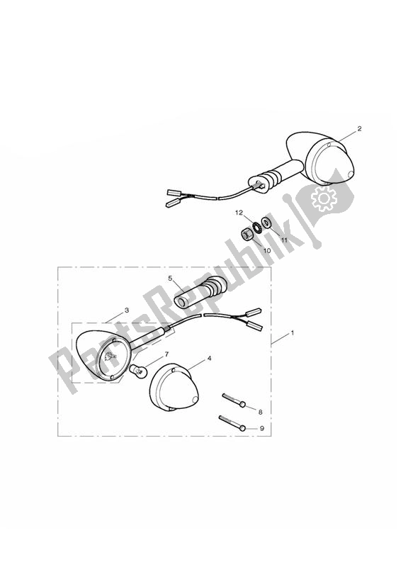 Todas las partes para Front Indicators de Triumph Bonneville VIN: > 380777/ SE 865 2007 - 2010