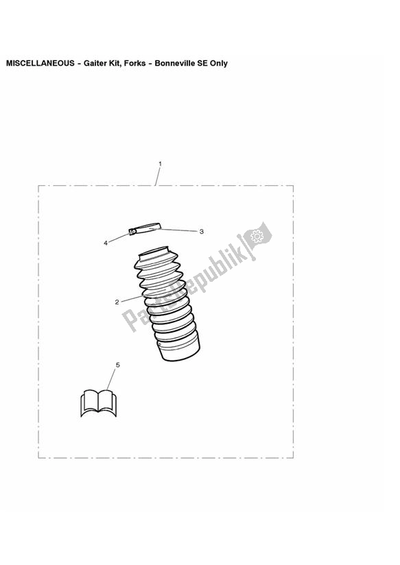 Todas las partes para Gaiter Kit, Forks - Bonneville Se Only de Triumph Bonneville VIN: > 380777/ SE 865 2007 - 2010