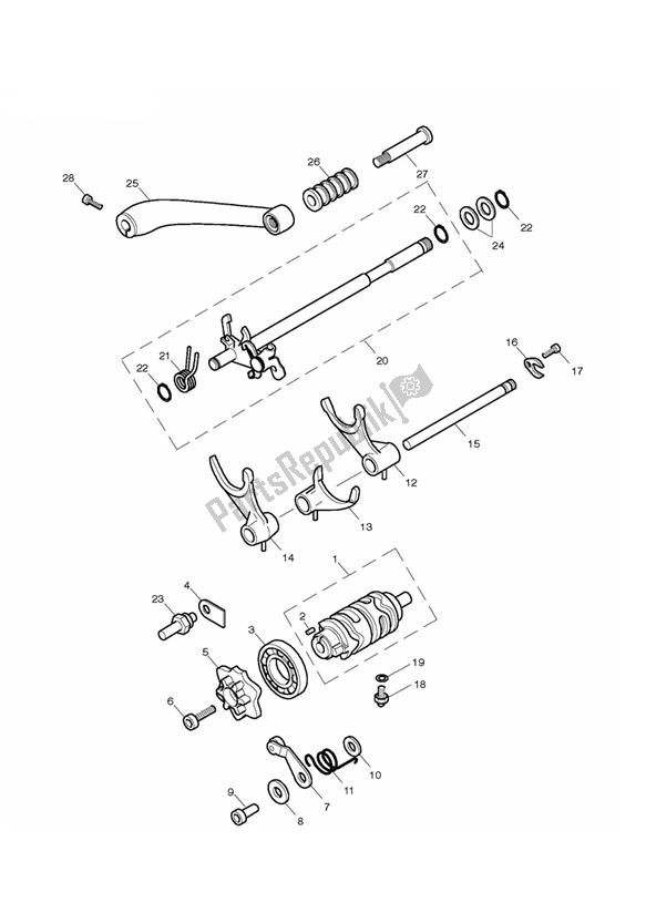 Todas las partes para Gear Selectors & Pedal de Triumph Bonneville VIN: > 380777/ SE 865 2007 - 2010