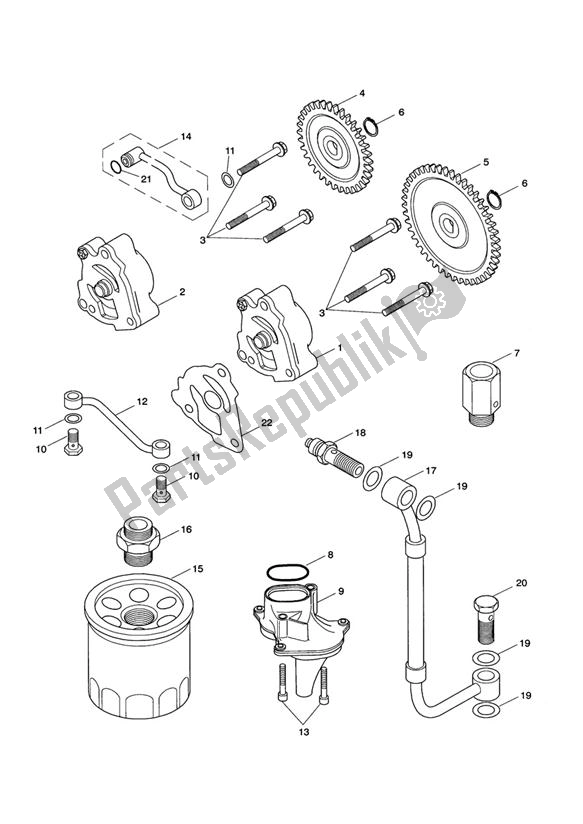 Wszystkie części do System Smarowania Triumph Bonneville VIN: > 380777/ SE 865 2007 - 2010