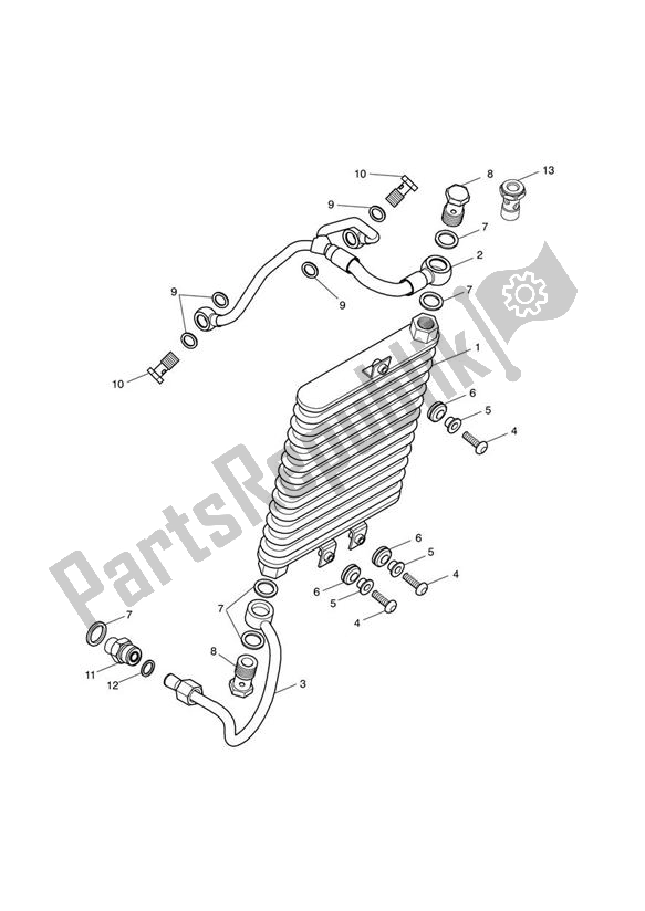 Todas las partes para Enfriador De Aceite de Triumph Bonneville VIN: > 380777/ SE 865 2007 - 2010