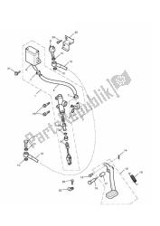 maître-cylindre de frein arrière, réservoir et pédale
