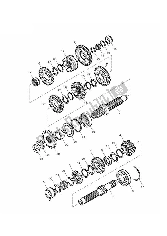 Toutes les pièces pour le Transmission du Triumph Bonneville VIN: > 380777/ SE 865 2007 - 2010