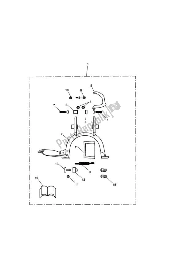 Todas las partes para Centre Stand Kit de Triumph Bonneville VIN: > 380777 & SE 865 2007 - 2010