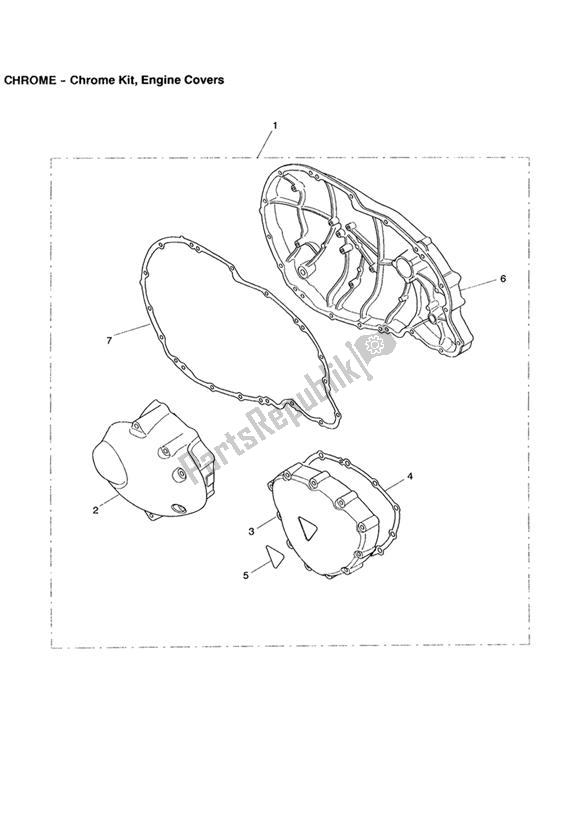 Todas las partes para Chrome Kit, Engine Covers de Triumph Bonneville VIN: > 380777 & SE 865 2007 - 2010