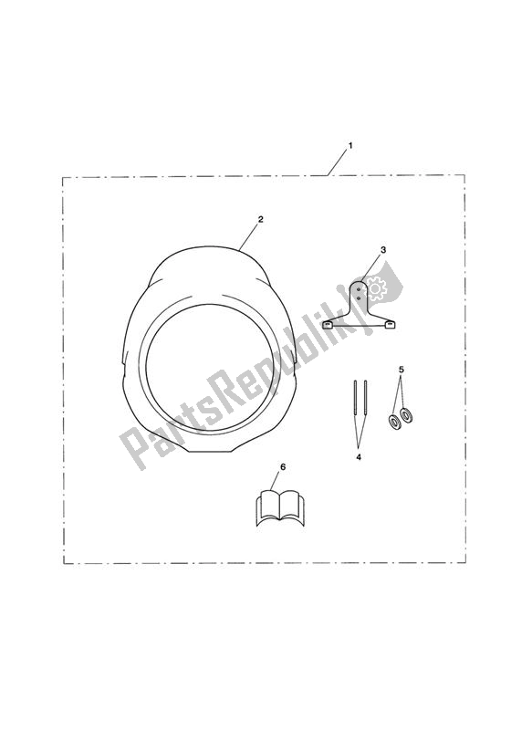 Toutes les pièces pour le Flyscreen Kit > 425713 du Triumph Bonneville VIN: > 380777 & SE 865 2007 - 2010