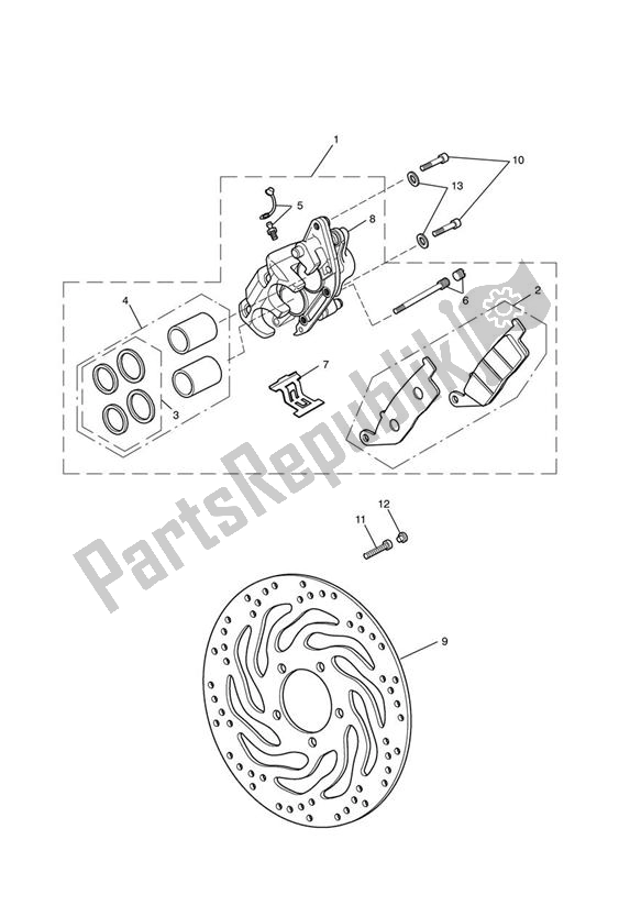 Toutes les pièces pour le étrier Et Disques De Frein Avant du Triumph Bonneville VIN: > 380777 & SE 865 2007 - 2010