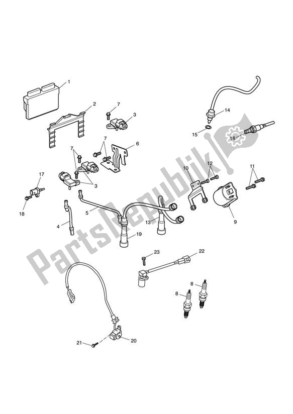 All parts for the Ignition System of the Triumph Bonneville VIN: > 380777 & SE 865 2007 - 2010