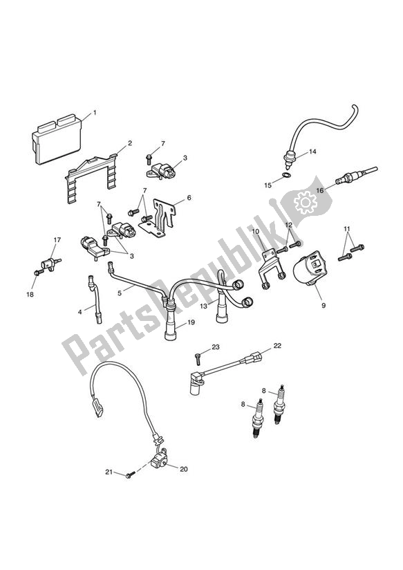 Tutte le parti per il Sistema Di Accensione del Triumph Bonneville VIN: > 380777 & SE 865 2007 - 2010