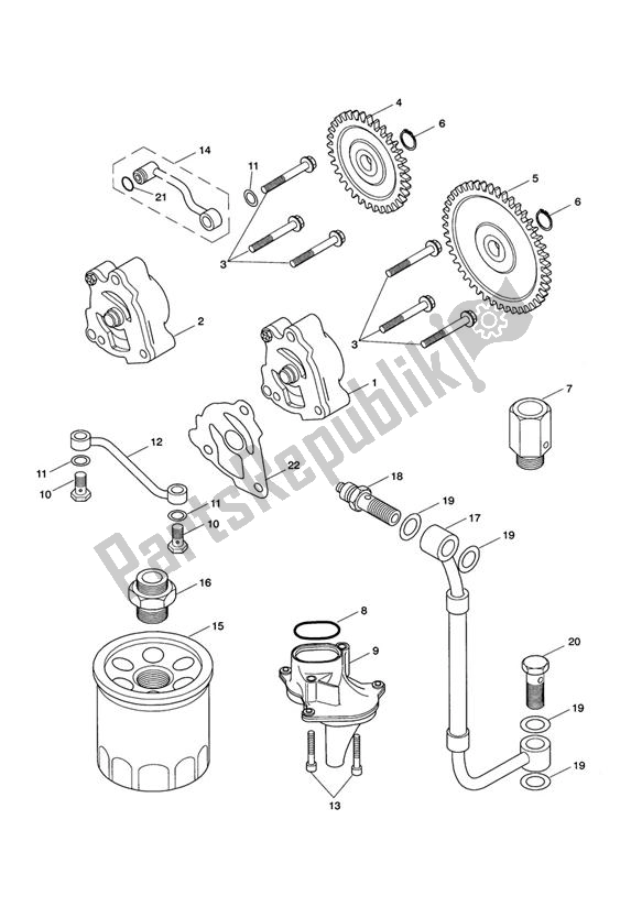 Tutte le parti per il Lubrication System del Triumph Bonneville VIN: > 380777 & SE 865 2007 - 2010